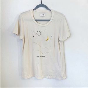 Mate the Label Cream Celestial Graphic T-Shirt